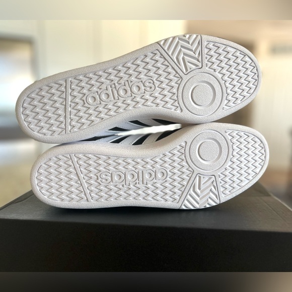 Adidas Hoops 4.0 Mid Men's Black and White Basketball Sneakers - Picture 9 of 12